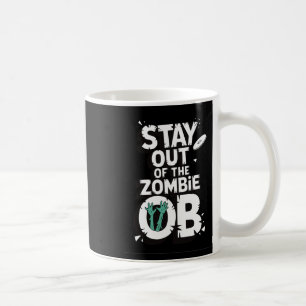 Blijf uit de zombie Ob Funny Disc Golf Zombie L Koffiemok