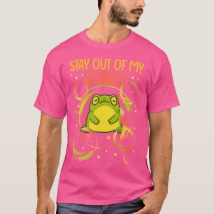 Blijf uit mijn Bubble Grappige Kikker Lover Social T-shirt