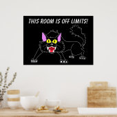 Blijf uit mijn kamer, Black Cat Poster (Keuken)