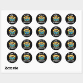 Blijf Upbeat Positieve Drum Pun Dark BG Ronde Sticker (Vel)