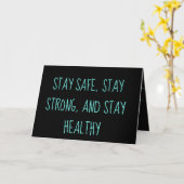 Blijf veilig, blijf sterk en blijf gezond.Kaart Kaart (Gele Bloem)