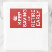 Blijf veilig en geniet er vroeg van rechthoekige sticker (Tas)