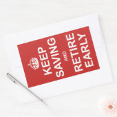 Blijf veilig en geniet er vroeg van rechthoekige sticker (Envelop)