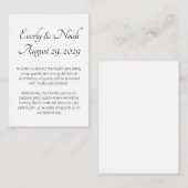 Blijf veilig en informatie Kaarten (Voorkant / Achterkant)