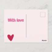 Blijf veilig! Groot Roze Hart - Corona Bemoediging Briefkaart (Achterkant)