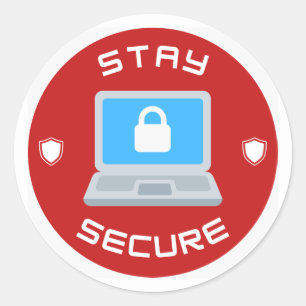 Blijf veilig laptop Sticker