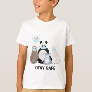 Blijf veilig luiaard, poolster Beer, koala, wolf,  T-shirt