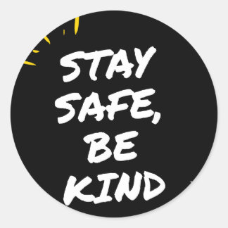 Blijf veilig ronde sticker