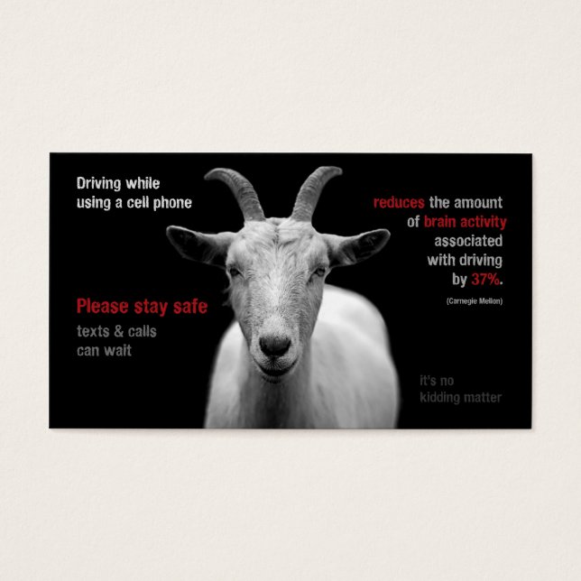 Blijf veilig visitekaartjes (Voorkant)