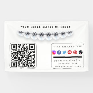 Blijf verbonden tandpromo sociale mediabanner spandoek