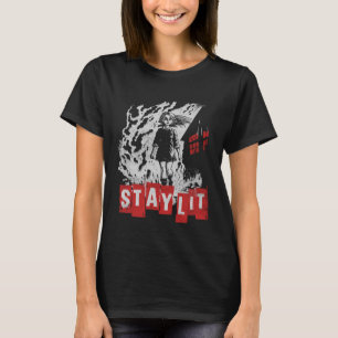 Blijf verlicht ironisch sarcastisch somber gotisch t-shirt