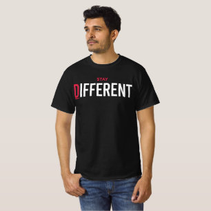 Blijf Verschillend Motiverende Typografie Heren T- T-shirt