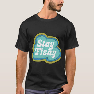 Blijf Vissen (Aqua op Groen) T-shirt