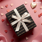 Blijf voor altijd jong eenvoudige moderne typograf cadeaupapier