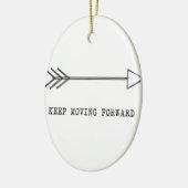 Blijf vooruit bewegen keramisch ornament (Links)