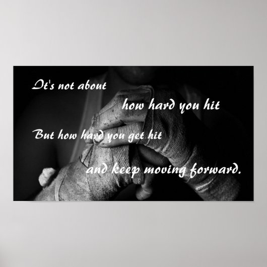 Blijf vooruit Motivatie Poster bewegen (Voorkant)