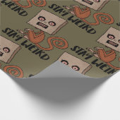 Blijf vreemde zwarte aap cadeaupapier (Hoek)