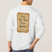 Blijf vrij / Markten - Lange mouw T-shirt (Achterkant)