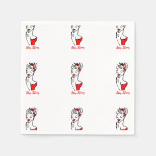 Blijf vrolijk papieren servetten