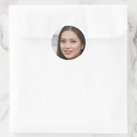 Blijf waar ronde sticker (Tas)