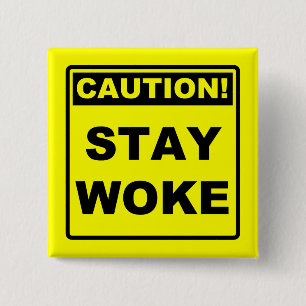 Blijf Wakker Meme Knop Badge Speld Vierkante Button 5,1 Cm