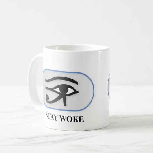 BLIJF WAKKER (OOG VAN UUR) KOFFIEMOK (Voorkant links)