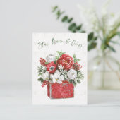 Blijf Warm en Cozy Feestdagenkaart (Staand voorkant)