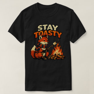 “Blijf warm ” Slimme Vos ontwerp  T-shirt