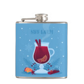 Blijf Warm Winter Snow Cute Fun Drink Gift Heupfles (Voorkant)