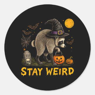 Blijf Weird Jimothy Seattle Wasbeer Halloween Ronde Sticker