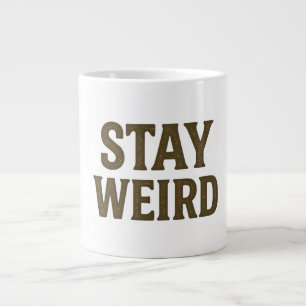 Blijf Weird Retro Streetwear Extra Grote Beker