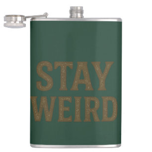 Blijf Weird Retro Streetwear Heupfles
