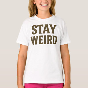 Blijf Weird Retro Streetwear T-shirt