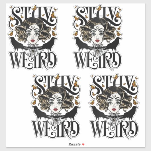 Blijf Weird Sticker (Vel)