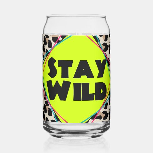 Blijf Wild Blikvorm Glas (Links)