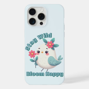 Blijf Wild Bloem Gelukkig iPhone 15 Pro Max Hoesje