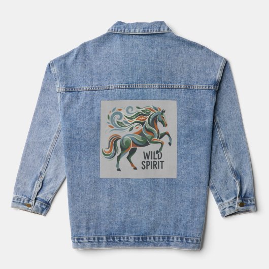 blijf wild denim jacket (Achterkant)