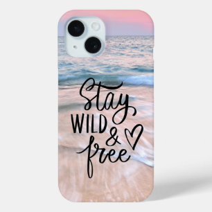 Blijf wild en vrij Quote voor strandfotografie
