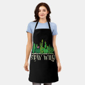 Blijf Wild Funny Cactus Schort (Gedragen)