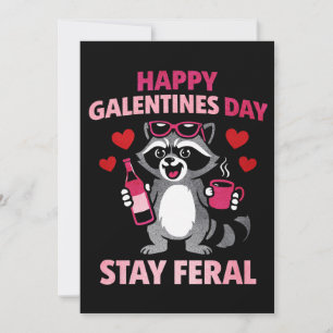 Blijf Wild Galentines Wasbeer Kaart