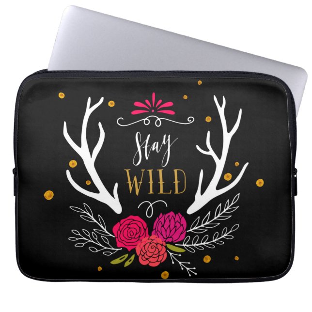 Blijf Wild Laptop Sleeve (Voorkant)
