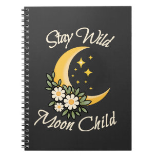 Blijf Wild Maan Kind Boho Halve Maan met Madelie Notitieboek