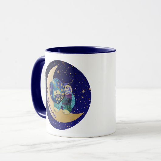 BLIJF WILD MAAN KIND Chow 11 oz mok (Voorkant links)