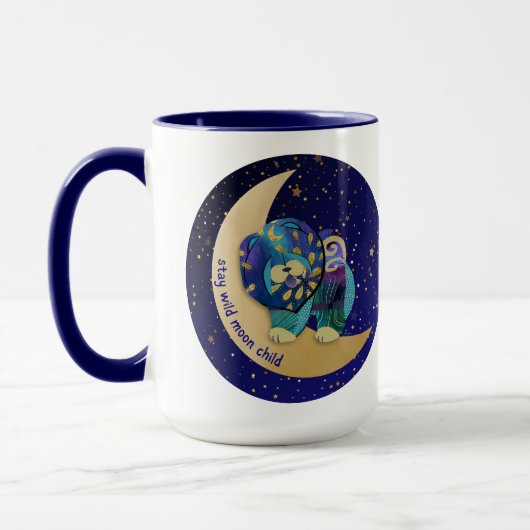 BLIJF WILD MAAN KIND Chow 15 oz mok (Links)