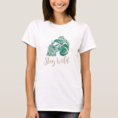 Blijf Wild Modern Baardige Schedel T-shirt (Voorkant)