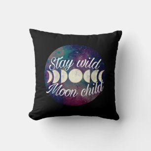 Blijf Wild Moon Child badge productlijn GeminiMoon Kussen
