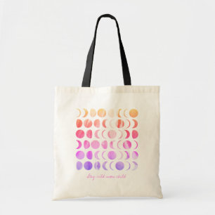 Blijf Wild Moon Child Celestial Phases of the Moon Tote Bag