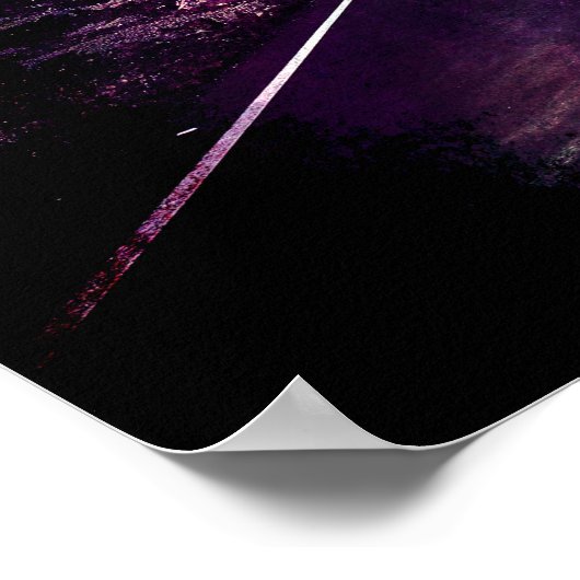 Blijf Wild Moon Child Quote Paars Night Road Poster (Hoek)