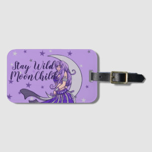 Blijf Wild Moon Kind Bagagelabel