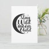 Blijf Wild Moon Kind Spooky Halloween Gift Kaart (Staand voorkant)